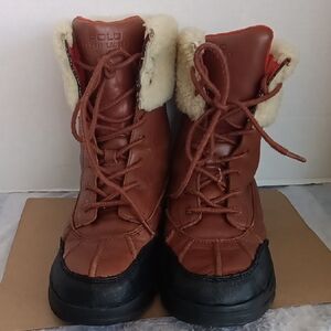 Polo by Ralph Lauren Women's Leather Winter Boots - Brown and Black